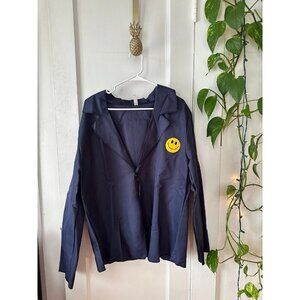 Party City men’s size large smiley face zip up